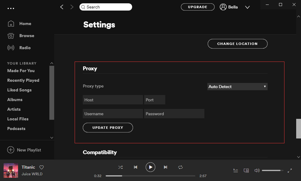how to fix mac proxy settings for spotify